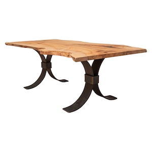 Maple Live Edge Dining Table | 85&quot; Dining Table | Wood Slab Dining Room Table
