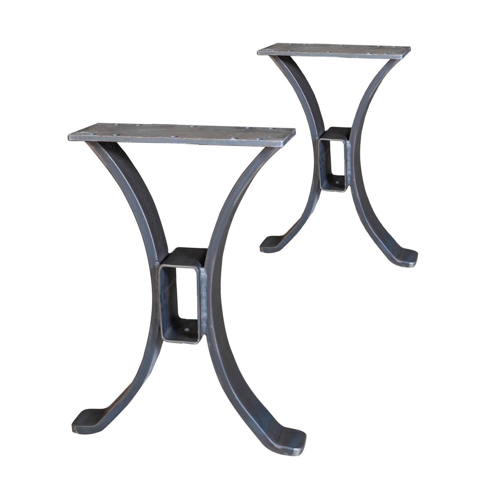 Handwelded Steel Bench Base | Modern Metal Furniture Legs - Etsy