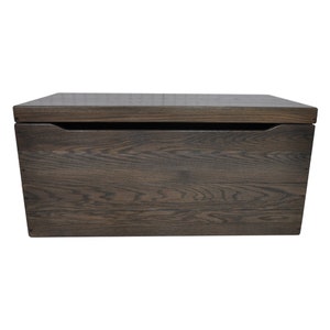 Oak Wood Gray Blanket Chest, Antique Slate Stain