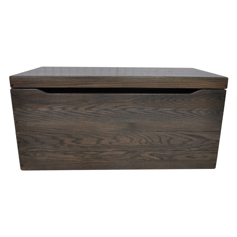 Oak Wood Gray Blanket Chest, Antique Slate Stain