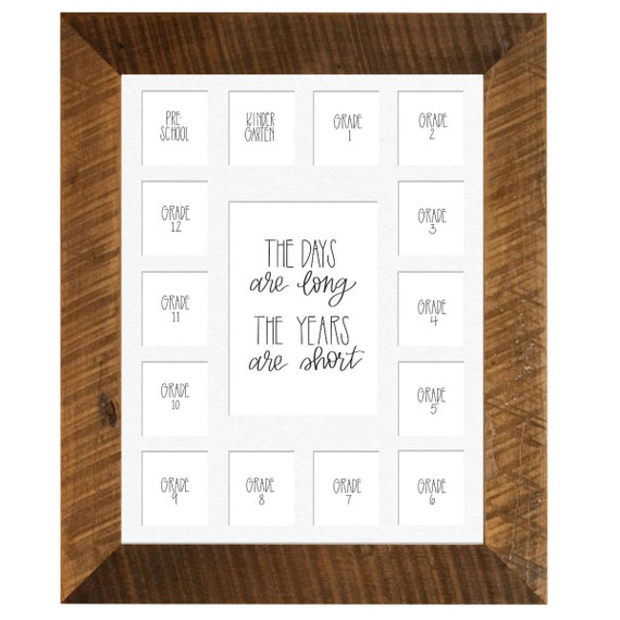 School Picture Frame 11x14 White 15 Opening Photo Mat 1