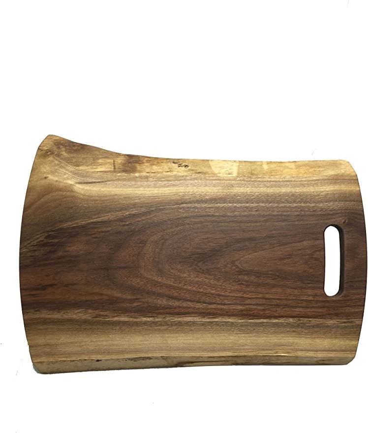 Live Edge Walnut Charcuterie Board - Cheese, Meat & Wine Rustic Serving Tray