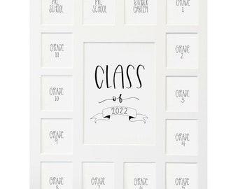 Promotion 2022, passe-partout blanc 11 x 14 pouces, préscolaire-12, ouvertures 15, paillasson uniquement