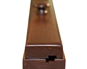 Coffee Brown Maple Quilt Hanger Clamp | Solid Wood Tapestry Display