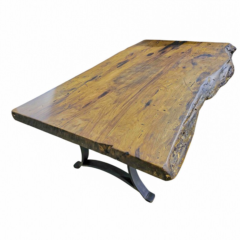 Hickory Live Edge Coffee Table Handcrafted Rustic Coffee Etsy