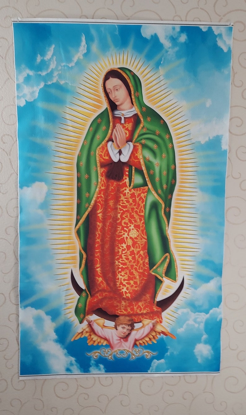 La Virgen de Guadalupe, La Virgen Maria, Our Lady Guadalupe, Virgin Mary , big Virgin Mary art canvas, Our lady of Guadalupe poster image 2