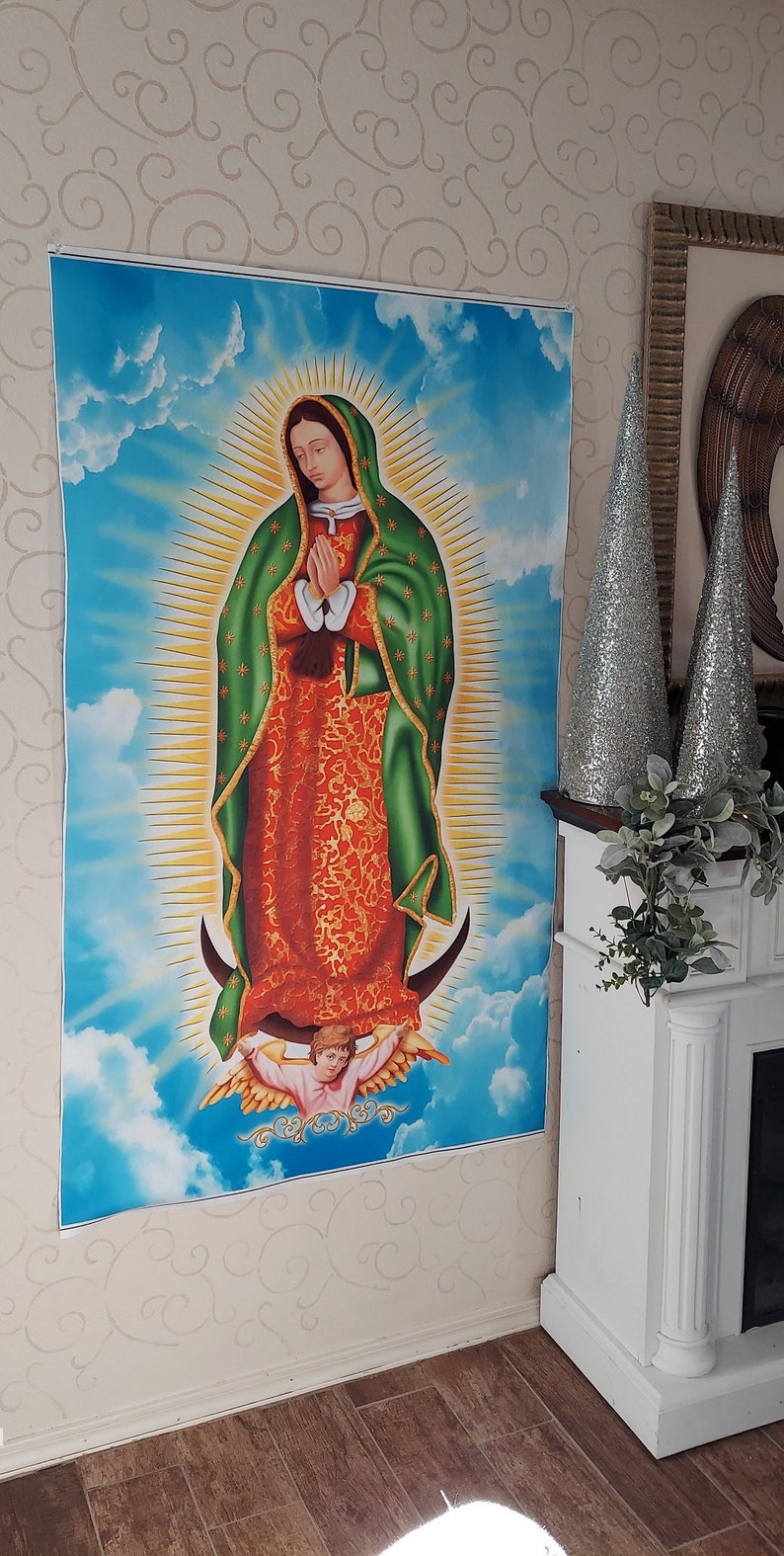 La Virgen de Guadalupe, La Virgen Maria, Our Lady Guadalupe, Virgin Mary , big Virgin Mary art canvas, Our lady of Guadalupe poster image 3