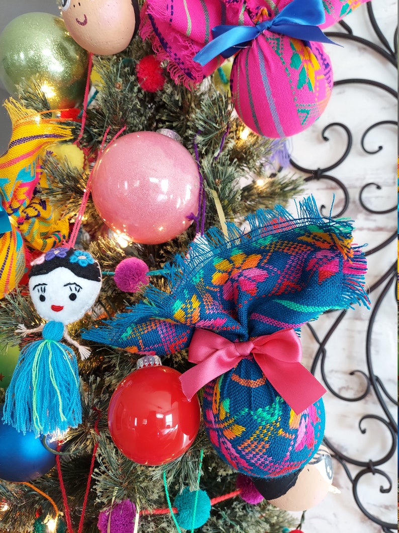 Set of 6 Handmade Mexican Ornamentschristmas Treefiesta Etsy