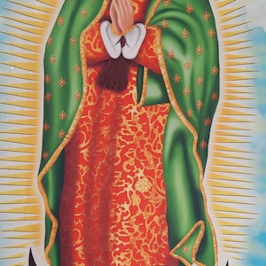 La Virgen de Guadalupe, La Virgen Maria, Our Lady Guadalupe, Virgin Mary , big Virgin Mary art canvas, Our lady of Guadalupe poster image 5