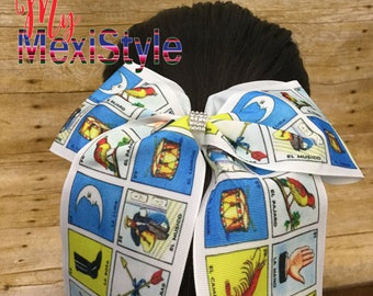 Loteria Hair Bow, Loteria Mexicana,5 De Mayo, Mexico Hair Bow