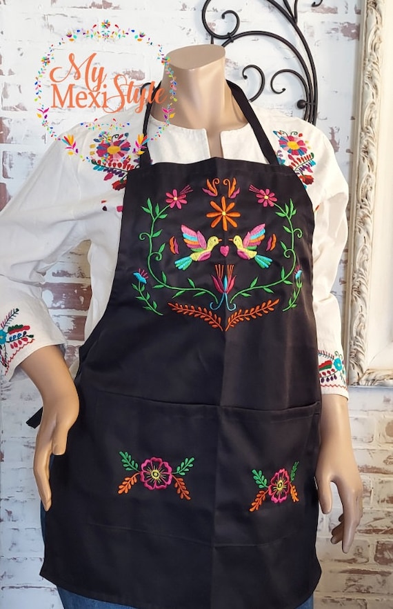 Buy Mexican Embroidered Apron Mexican Hand Made Apron Apron Online ...