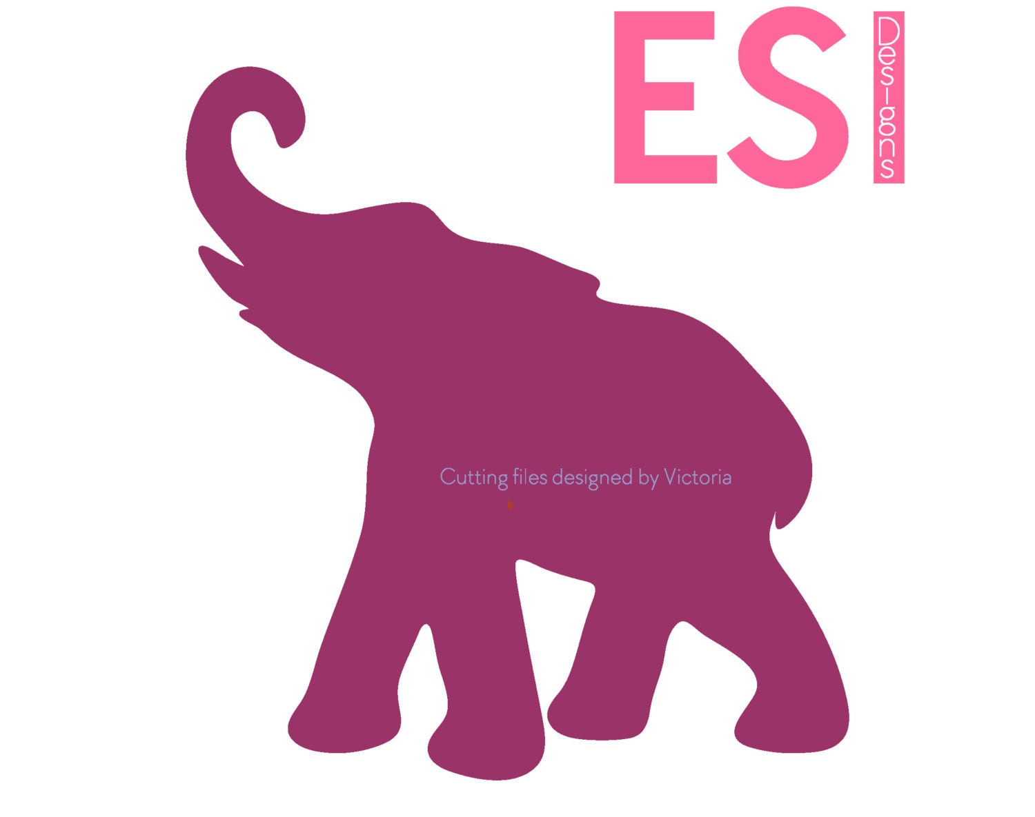 Download Elephant SVG DXF EPS design cutting files for use with | Etsy