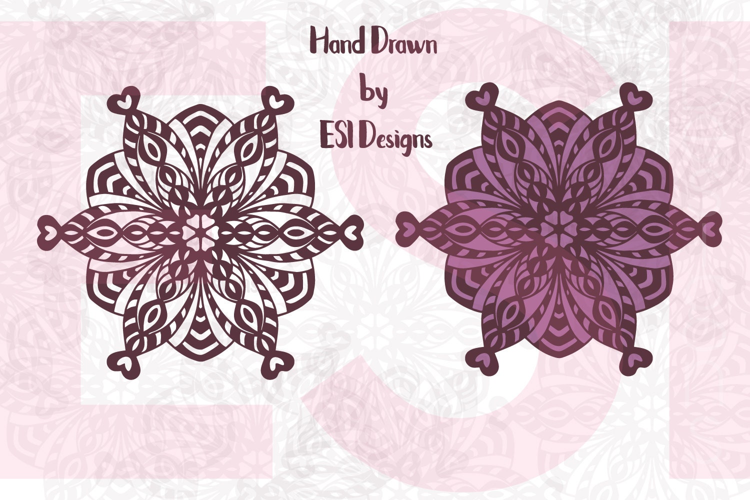 Download Hand Drawn Mandala svg Valentine svg files Summer svg | Etsy