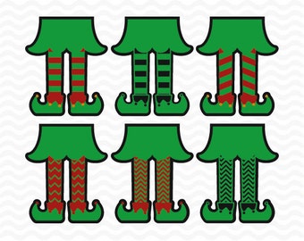 Elf legs svg, with shadow layer, Christmas svg files, SVG, DXF, EPS, use with Silhouette Studio and Cricut Design Space. Vinyl cut files.