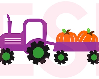 Thanksgiving svg, Tractor svg, Pumpkin svg, SVG, DXF, EPS, cutting files use with Silhouette Studio & Cricut Design space.