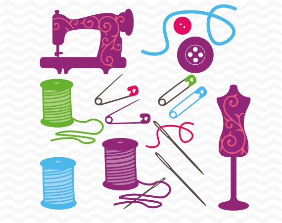 Download Items similar to Sewing svg, Hobby designs, SVG, DXF, EPS, cutting files for use with Silhouette ...