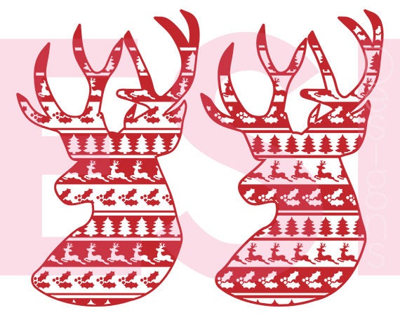 Download Reindeer Ugly Sweater svg cutting file SVG DXF EPS | Etsy