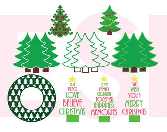 Christmas Tree svg, Christmas svg files, SVG, DXF, EPS, for use with Silhouette Cameo and Cricut Explore.