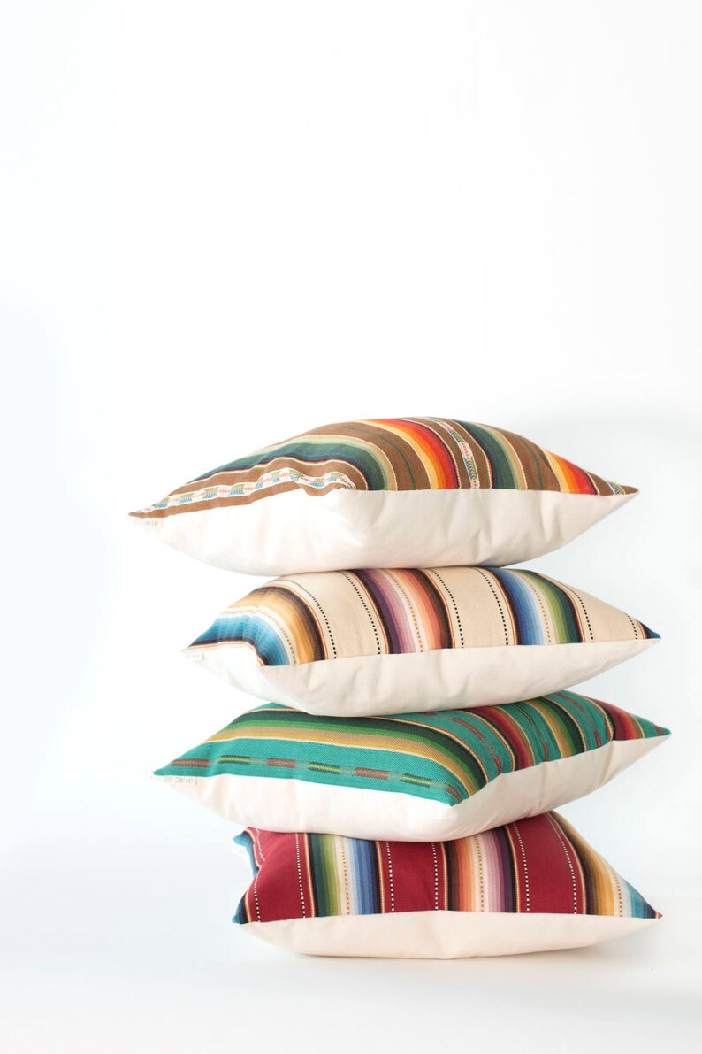 Orange Brown Natural Canvas Throw Pillow