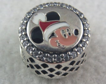 Original Pandora Disney Micky Maus Anhänger - Weihnachtsperle aus 925er Silber, passend für Armband Moments (D6)