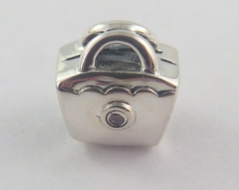Authentic Pandora Pink Purse Handbag Charm – Sterling Silver Bead, Fits Moments Bracelet (G7)