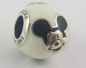 Pingente autêntico Pandora Disney Mickey Mouse – Conta em prata de lei, compatível com a pulseira Moments (D5)