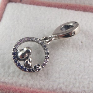 Berloque de pássaro Pandora para mãe e bebê, presente de aniversário para ela, berloque de Natal, berloque de feriado, pulseira europeia (A3)