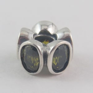 Pandora Olive Green Spacer Charm Sparkling Olive Green Spacer Charm Oval Spacer Charm Oval Lights Spacer Charm European Bracelet Charm (S5)