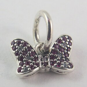 Pandora Disney Minnie Sparkling Bow With CZ Dangle Charm