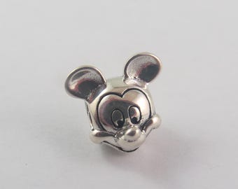 Authentieke Pandora Disney Mickey Mouse portretbedel - sterlingzilver, past momenten-armband (DM17)