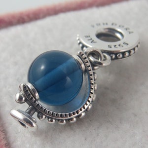 Pandora Globe Charm Blue Globe Charm Travel Charm Travel Themed Charm Gifts for Her Birthday Gift Christmas European Bracelet Charm (T48)