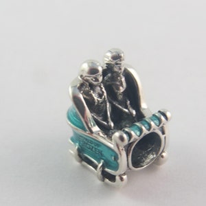 Pandora Disney Die Eiskönigin Charm Gefrorene Schlitten Charm Anna & Elsa Charm World of Frozen Charm Hong Kong Charm Geschenke für Sie Geburtstagsgeschenk (D46)