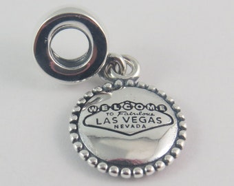 Las Vegas Charm Las Vegas Welcome Sign Charm Travel Charm Travel Themed Charm Gifts for Her Birthday Gift Christmas Gift/Pandora (G85)