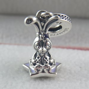 Pandora Disney Stella Lou Charme Kaninchen Charme Häschen Charme Geschenke für sie Geburtstagsgeschenk Weihnachtsgeschenk europäischen Armband Charme (D23)