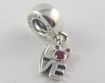 Pandora Original Silber Perle, Disney Micky Maus Anhänger (D19)