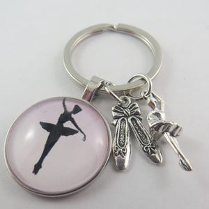 Ballet Keychain Ballerina Key Ring Dance Charm Gift for Dancer Ballet Lover Bag Accessory Ballet Shoes Keychain Great Gift Idea for Her