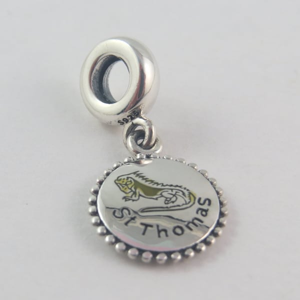 St Thomas Charm US Virgin Island Charm USA Charm US Charm Travel Charm Travel Themed Charm Gift for Her Birthday Gift/Pandora (G157)