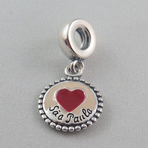 Pandora Sao Paulo Charm Brazil Charm Travel Charm Travel Themed Charm Gifts for Her Birthday Gift European Bracelet Charm (T11)
