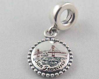 San Francisco Charm San Francisco Bridge Charm USA Charm State Charm Travel Charm Destination Charm Travel Themed Bracelet Charm/Pandora