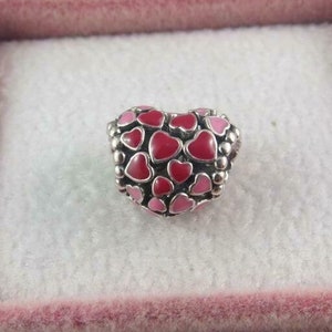 Pandora Heart Charm Burst of Love Heart Charm Gifts for Her Anniversary Gift European Bracelet Charm (L16)