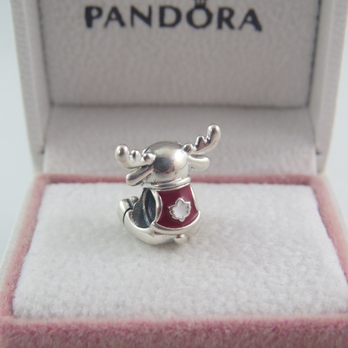 Pandora Canada Moose Maple Leaf Charm A29... Etsy