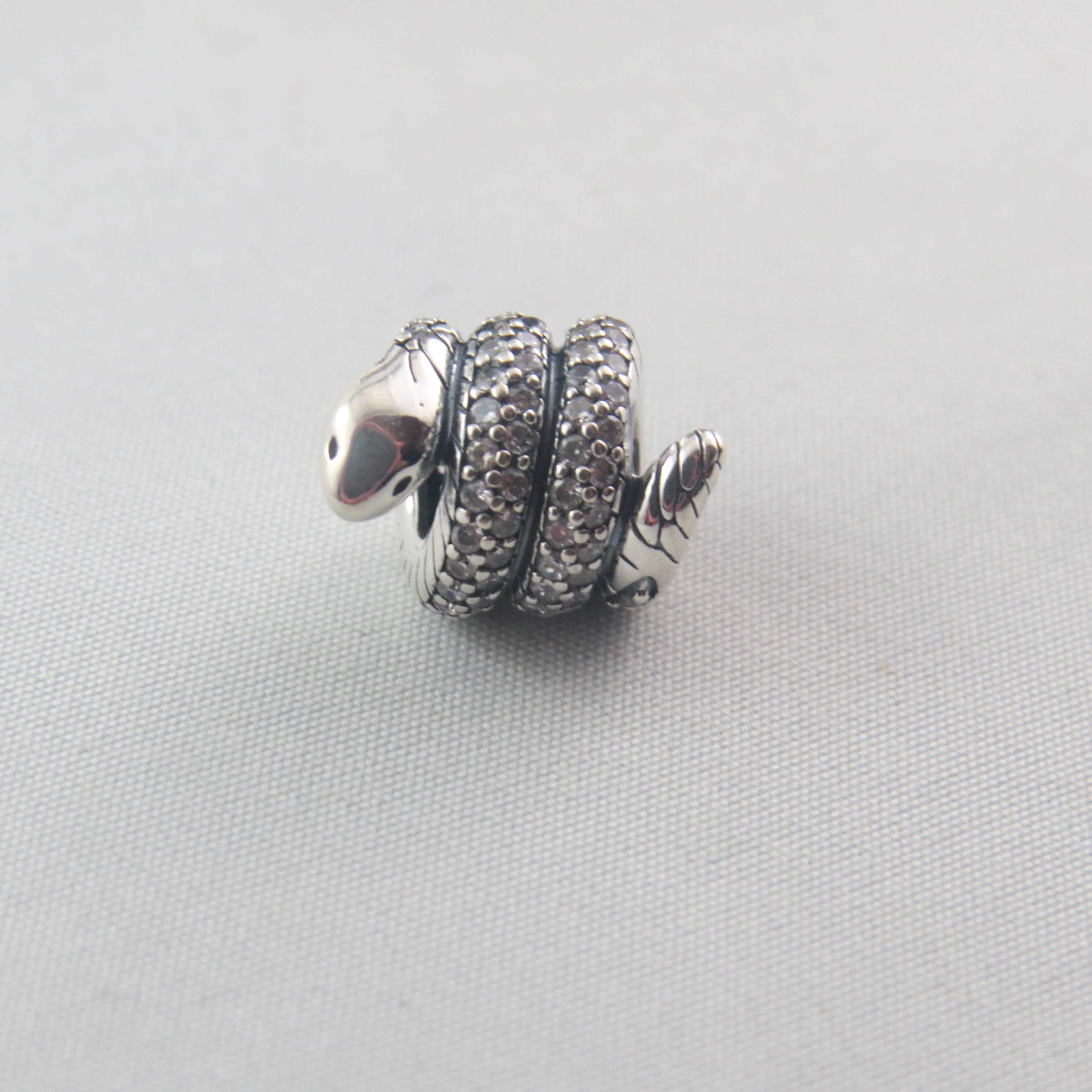 Pandora Sparkling Wrapped Snake Charm Etsy