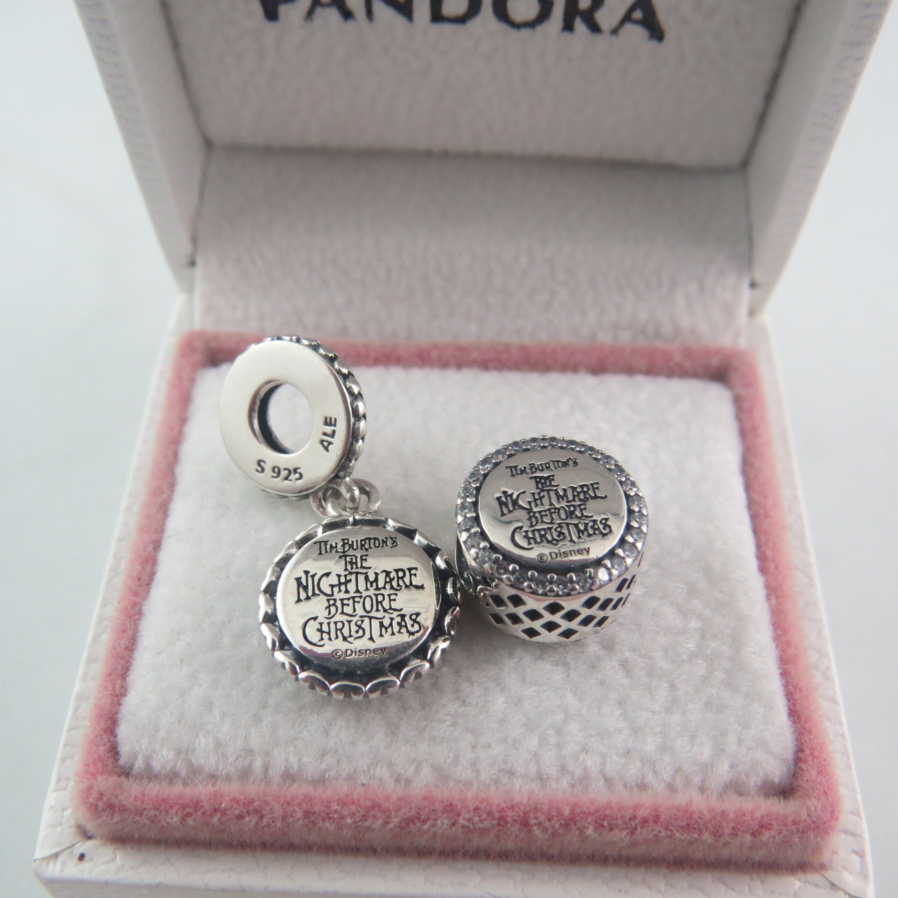 Pandora Disney 2 Charm Set Nightmare Before Christmas Dog Etsy