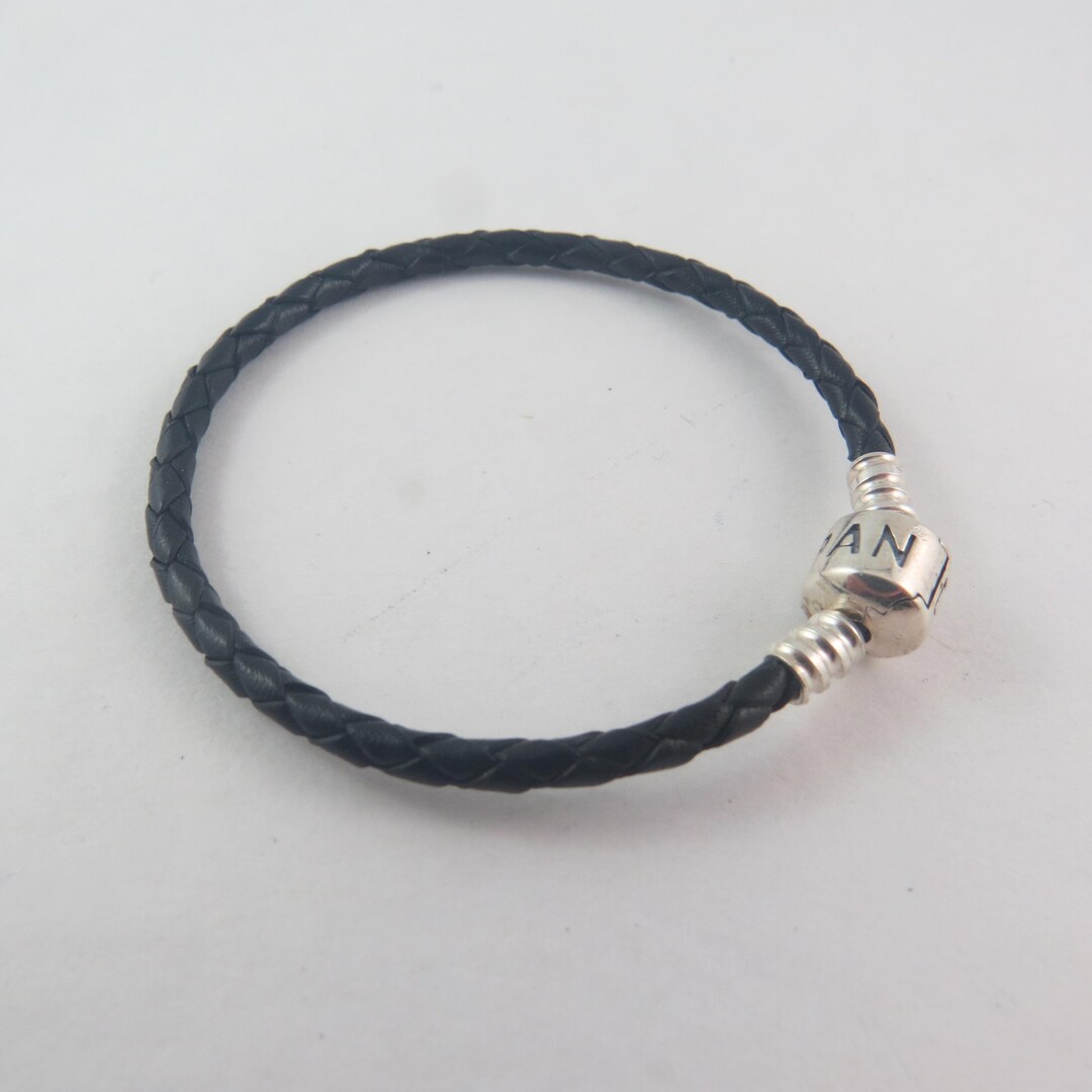 Buy Black Single Braided Bracelet 17cm Bracelet/pandora Online in  India