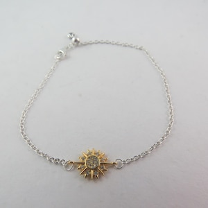 Sparkling Sun Chain Bracelet 18 cm 7.1&quot; Bracelet Gifts for Her Birthday Gift Christmas Gift/Pandora (C101)