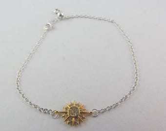 本物のスターリングシルバー PANDORA ブレスレット、チャーム 4 個付き