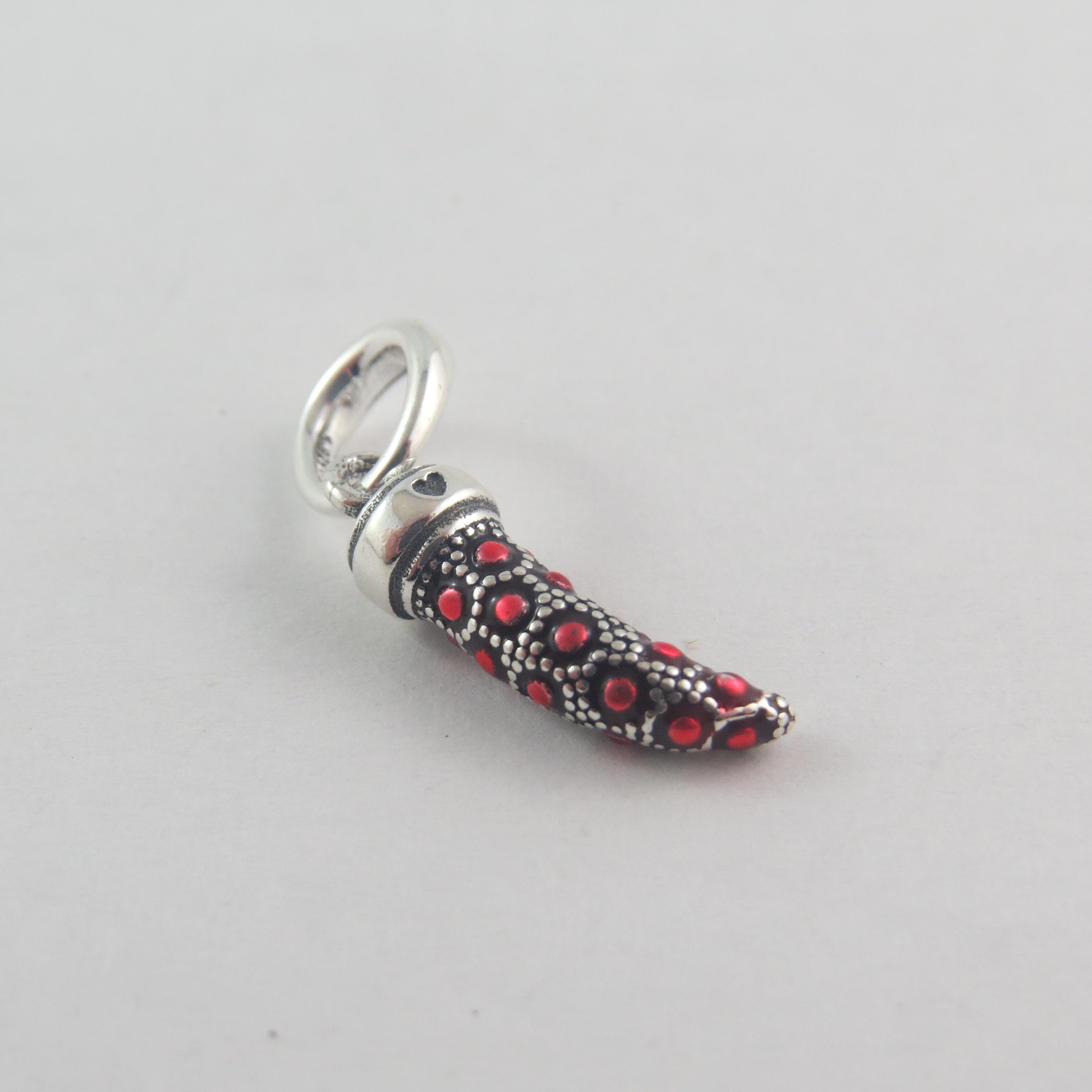 Authentic Pandora Red Italian Horn Corno Cornicello Cornetto Charm