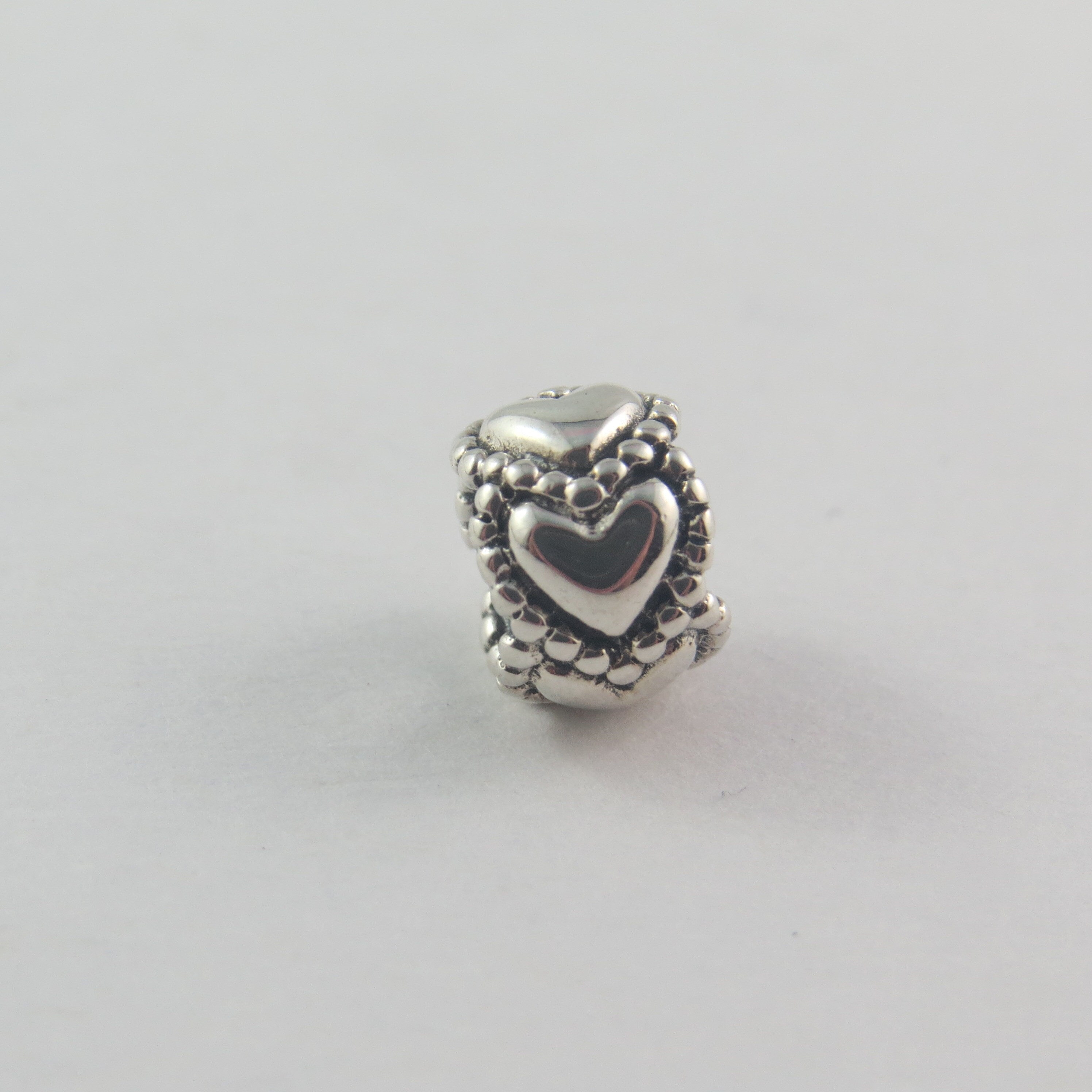 Pandora Silver \'Live Laugh Love\' Heart Spacer Charm Live Laugh Love Chinese Bead, 3-sided, Real Sterling Silver  main image 2