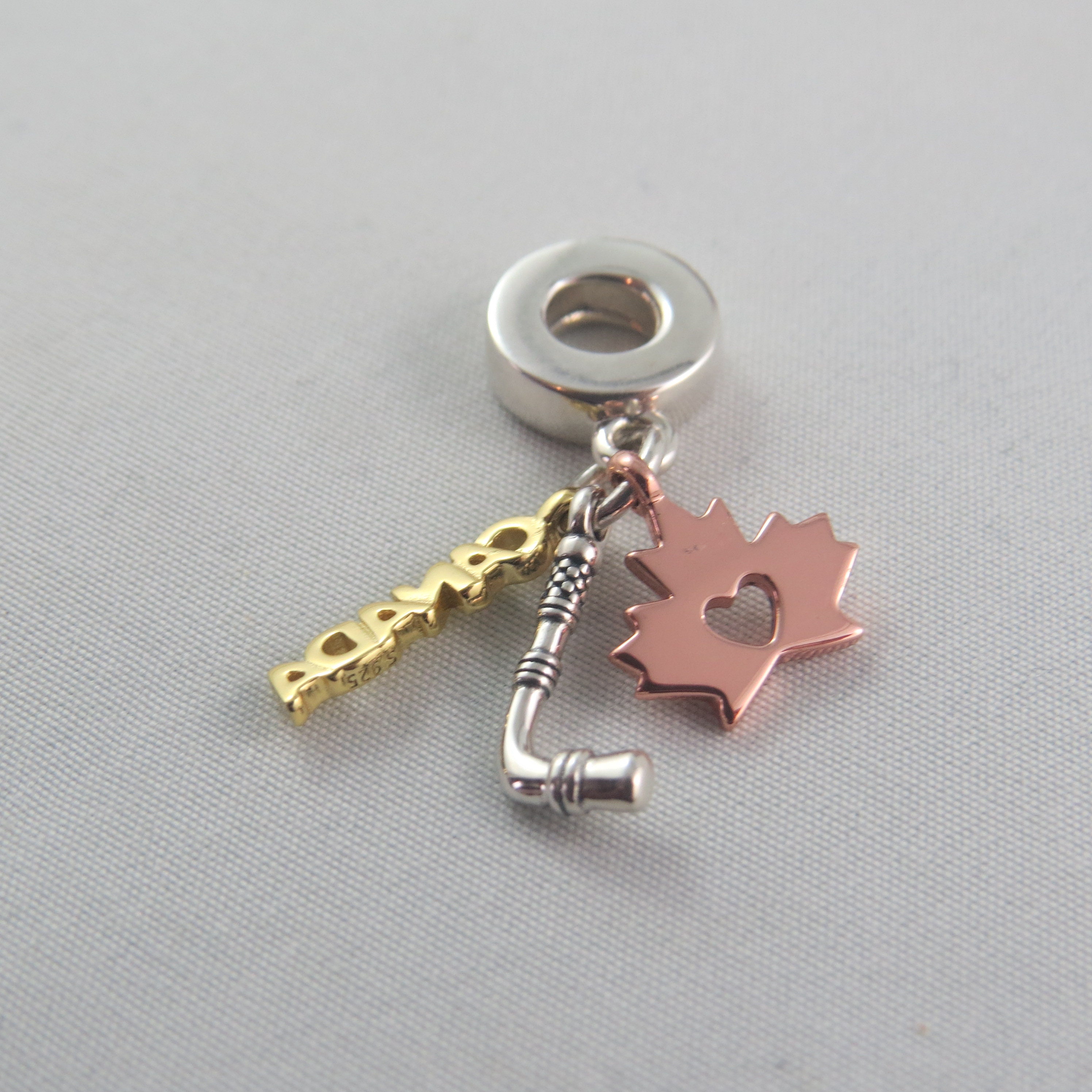 Pandora Canada Maple Leaf & Hockey Dangle Charm Etsy