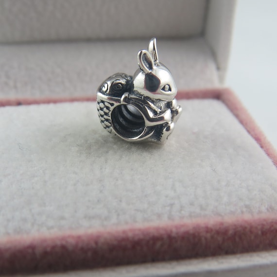 Pandora Easter Bunny Charm Bunny Charm Rabbit Charm Gifts for Her Birthday Gift Anniversary Gift Christmas European Bracelet Charm G47